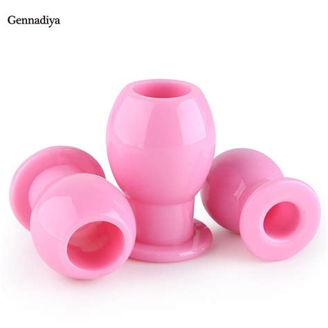Douche Enema Anal Dilator Hollow Anal Butt Plug Unisex Sex Products