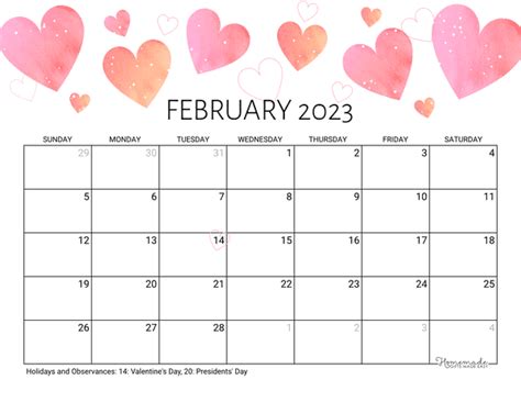 feb  calendar printable   calendar  update