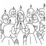 Pentecost Pray sketch template