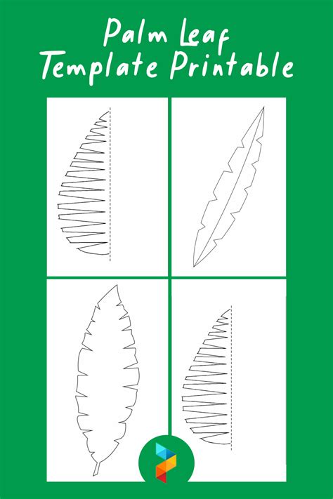 printable tropical leaf template minimalist blank printable