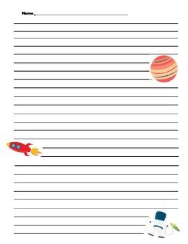 space writing paper  learning   lundeen tpt
