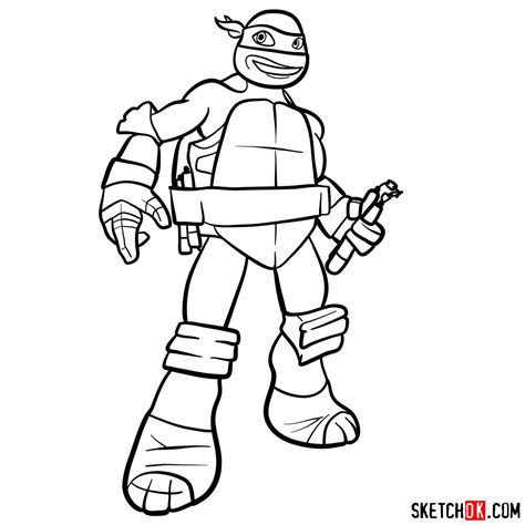 teenage mutant ninja turtles nickelodeon michelangelo coloring pages