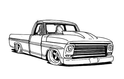 chevy truck drawings sketch coloring page