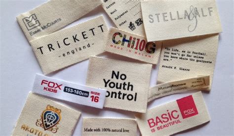 uk woven clothing labels supplier designer labels cotton labels hang