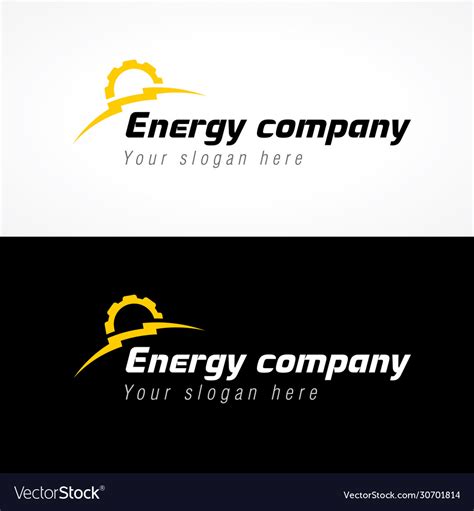 energy company logo royalty  vector image vectorstock