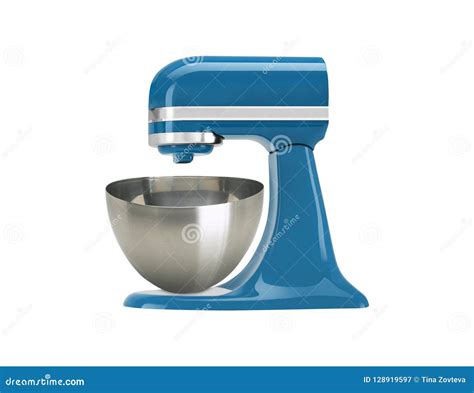 blue stand kitchen mixer stock image image  equipment