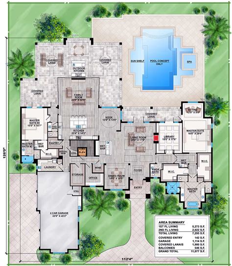 spacious contemporary florida house plan bw architectural designs house plans