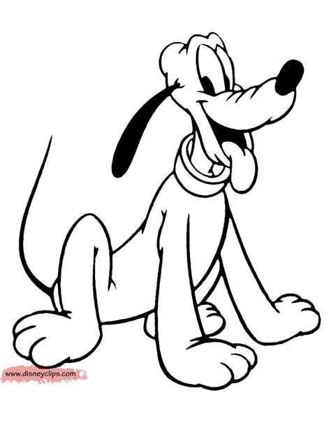 pluto printable coloring pages  disney coloring book