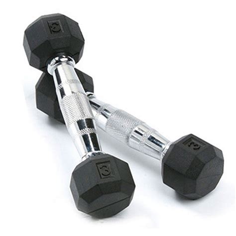 dumbbells hand weights set   rubber hex chrome handle exercise fitness dumbbell  home