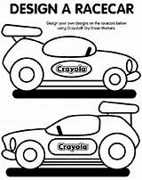 Racecar Crayola sketch template