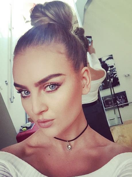 dem brows though perrie edwards shows off her perfect hair and make