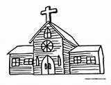 Church Christian sketch template