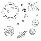 Solar Planets System Coloring Clipart Pages Space Meteor Outline Clip Planet Kids Cliparts Colouring Sheets Arts Print Printable Comet Earth sketch template