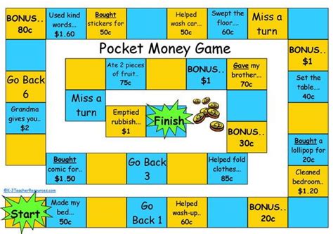 money board games printable board game
