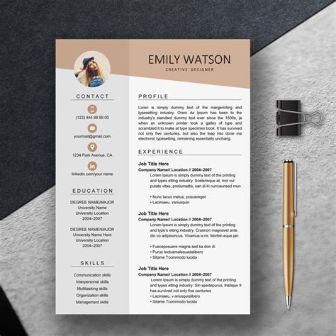 creative resume template exclusive resume template