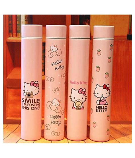 magic  gifts  kitty stainless steel water bottle pink  ml