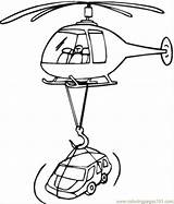 Helicopter Coloring Pages Rescue Air Kids Transportation Clipart Vehicle Printable Transport Car Comments Library Popular Coloringhome sketch template