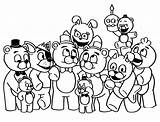 Fnaf Coloring Pages Sheets Bon Five Naf Cute Print Toy Freddy Nights Colouring Printable Kids Fan Choose Board Via Template sketch template