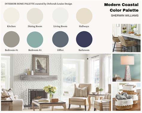 modern coastal paint color scheme prepackaged professional interior paint palette sherwin