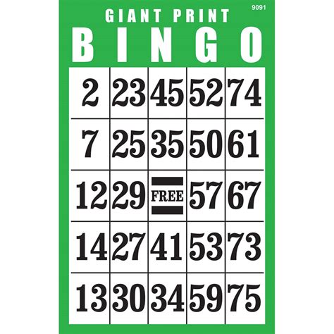 large print bingo cards  printable printable bingo cards