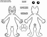 Furry Fursona Canine Fursuit Lineart Usable sketch template