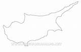 Cyprus Map Outline Blank Political Freeworldmaps Europe sketch template