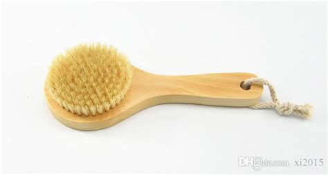 2020 high quality wooden short handle bristle bath brush