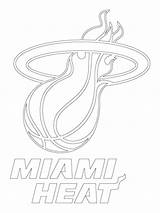 Miami Heat Logo Coloring Pages Nba Drawing Getdrawings Basketball sketch template