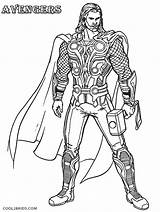 Thor Coloring Pages Printable Avengers sketch template