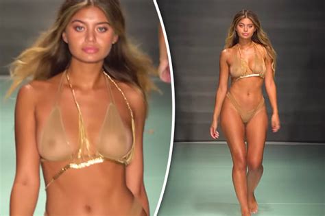 Sofia Jamora Flashes Nipples In See Through Bikini