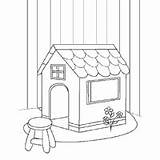Playhouse Coloring Surfnetkids sketch template