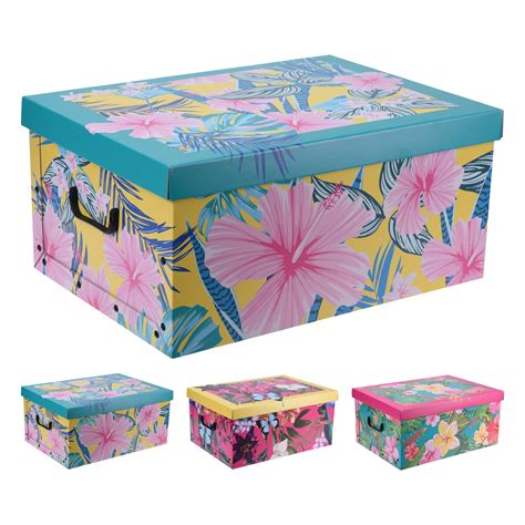 collapsible cardboard storage boxes underbed lightweight  lids