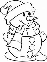 Snowman Coloring Pages Christmas Kids Cute Printable Sheets sketch template