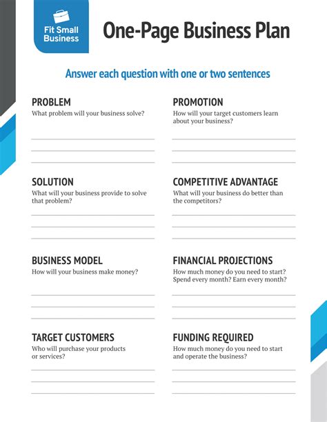simple business plan template  startup founders