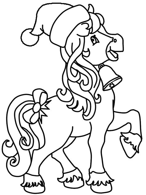 horse christmas coloring pages coloring book