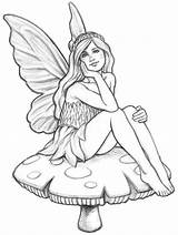 Fairies Colorat Fantasy Zane Planse Mushroom Fadas Fada sketch template