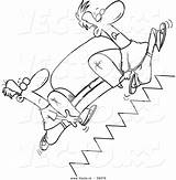 Cartoon Movers Stairs Carrying Toonaday sketch template