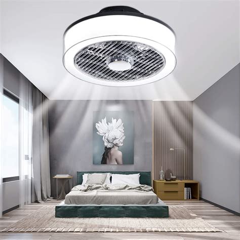 buy modern ceiling fan  lights remote control   flush ceiling fan dimmable  speed