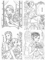 Coloring Vol Portrait Chinese Classic Book Kayliebooks sketch template