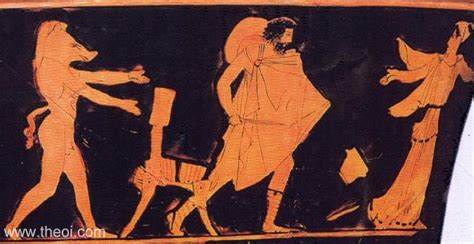 Odysseus And Circe Ancient Greek Vase Painting