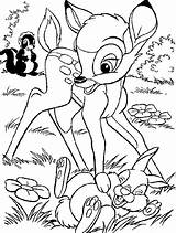 Coloring Bambi Pages Printable Kids sketch template