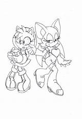 Amy Coloring Pages Sonic Rouge Sketch Deviantart Clipart Popular Scarface Getdrawings Library Line sketch template