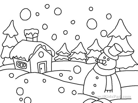 winter coloring pages  large images
