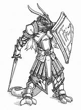 Dragonborn Warlord Krauser Designlooter 03kb sketch template