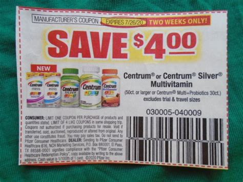 ebluejay  centrum silver multivitamins coupons    exp