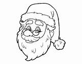 Santa Claus Face Coloring Pages Coloringcrew Getcolorings sketch template