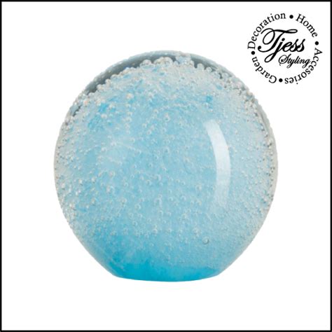 glazen bol met decoratie bellen blauw large nieuwe collectie