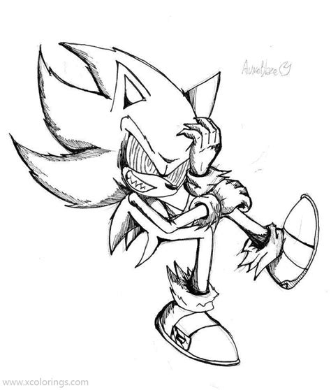 sonic exe coloring pages pencil drawing xcoloringscom
