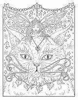 Kleurplaten Fairies Pixies Volwassenen Katten Gargoyles Draken Boek Waterspuwers Feeen Thema sketch template