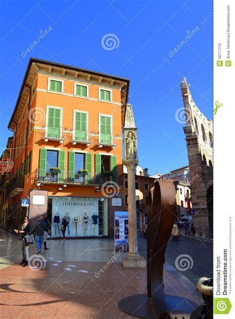 street in verona italy editorial photo 50452411